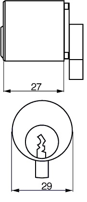 RD2608 Gitterport cylinder Ruko D12 (Serie 1200) - Målskitse