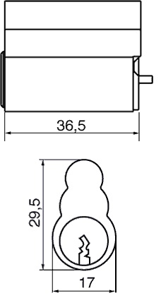 RD4640 Snowman cylinder Ruko D12 (Serie 1200) - Målskitse