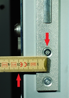 Opmåling af længde på profilcylinder i låsekasse