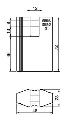 2649 Bolthængelås hus uden cylinder