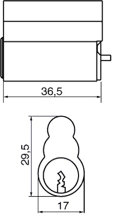 2640S Snowman cylinder Ruko (Serie 600) - Målskitse