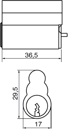 RG4640 Snowman cylinder Ruko Garant Plus - Målskitse